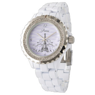 Lila Eiffel Torn Flourish Watch Armbandsur