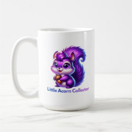 Lila ekorre med ekollon kaffemugg