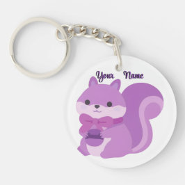 Lila ekorre söt Kawaii anpassad 