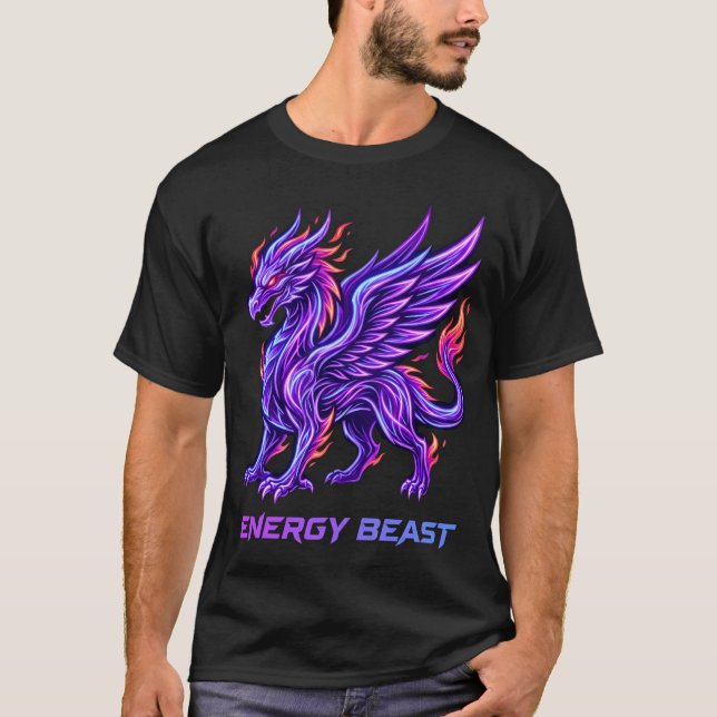 Lila eld neonfågel Fenix Energibest T-shirt (Framsida)