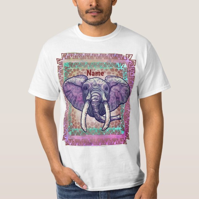 Lila elefant t-shirt  (Framsida)
