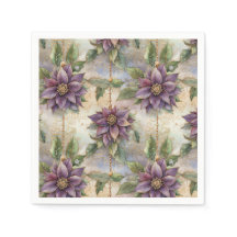 Lila Elegance Luxe Poinsettia & Holly-julen