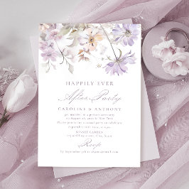 Lila Elegant Blommig Lycklig För Evigt Fest Inbjudningar