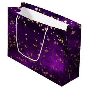 Lila Elegant Celestial Stjärnig Guld Stjärnor Desi