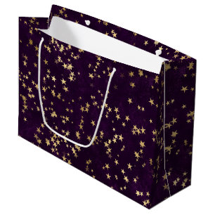 Lila Elegant Celestial Stjärnig Guld Stjärnor Desi