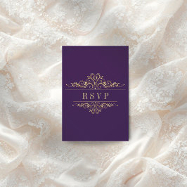 Lila Elegant Golden Ram OSA Kort