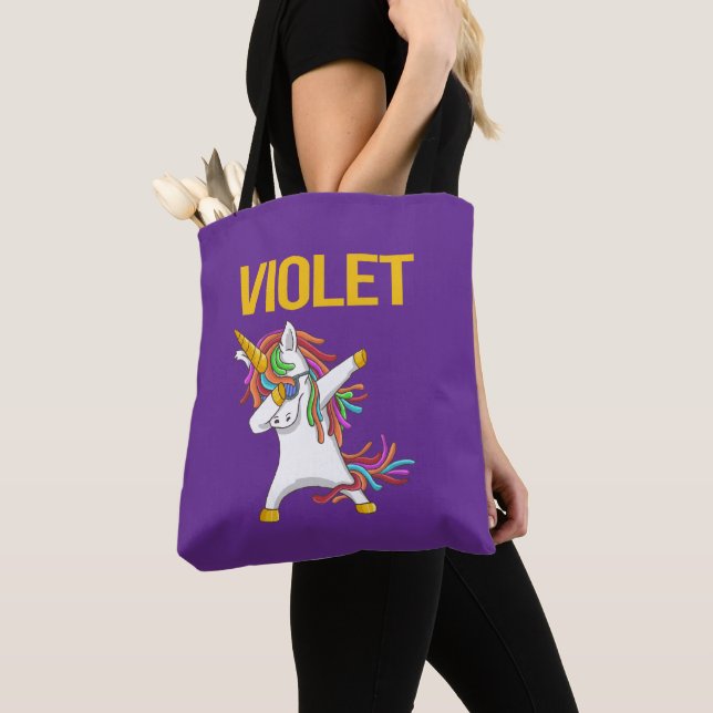 Lila Elegant Modern Rolig Typografi  Tygkasse (Närbild)
