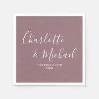 Lila Elegant Signature Script Bröllop