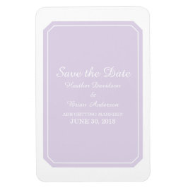 Lila Elegant Spara bara datum Magnet