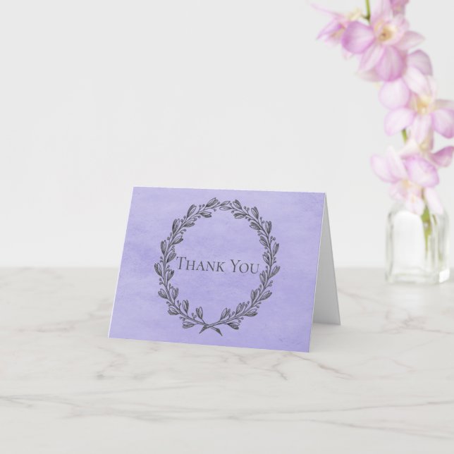 Lila Elegant Utandning - tackkort Kort (Orkide)
