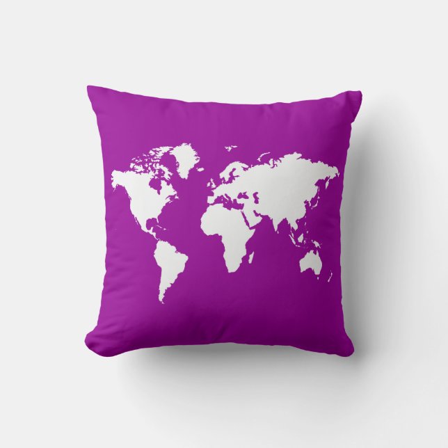 Lila Elegant World Kudde (Framsida)