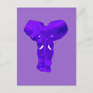 Lila Elephant Art på T-skjortor, Barnkläder Vykort