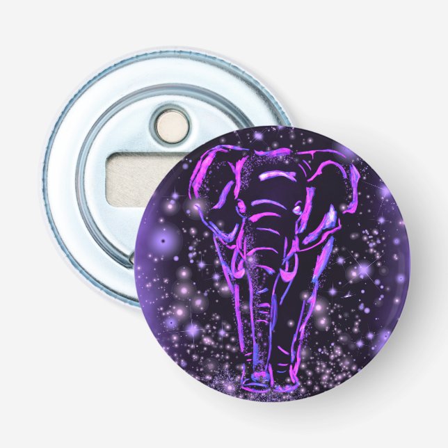 Lila Elephant Flaska Open Flasköppnare (Framsidan)