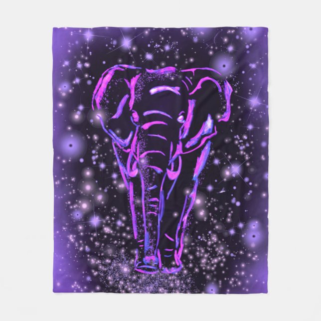 Lila Elephant Fleece Blanket (Framsidan)