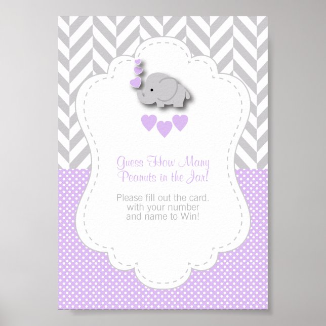 Lila Elephant Game Instruction Poster (Framsidan)