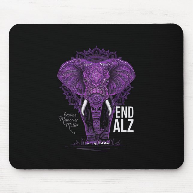 Lila Elephant Heimerheimer Awareness End Heimer Musmatta (Framsidan)
