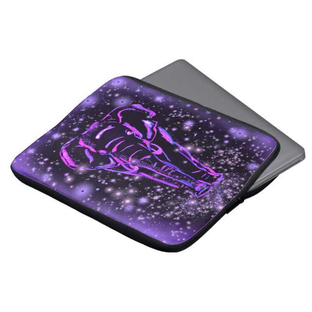 Lila Elephant Laptop sleeve (Framsida topp)