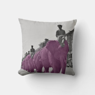 Lila Elephant March Circa 1920's Circus Parad Kudde