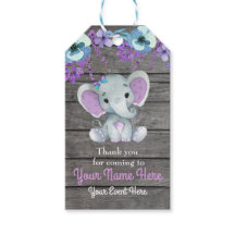 Lila Elephant Tack Märkre Rustic Flowers