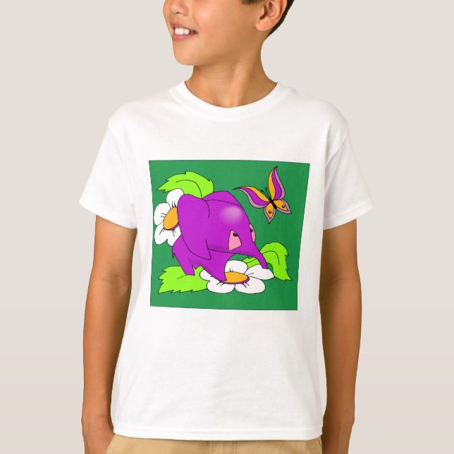 Lila Elephant Tee Shirt (Framsida)
