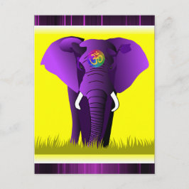 Lila Elephant-vykort Vykort