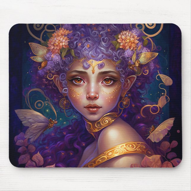 Lila Elf Fairy Fantasy Art Musmatta (Framsidan)