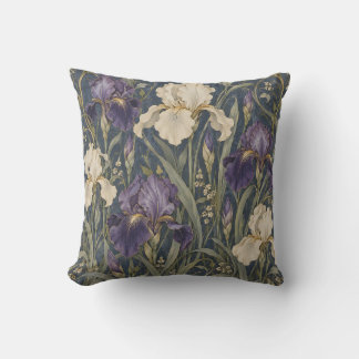 Lila Elfenbensiris Art Nouveau Kudde