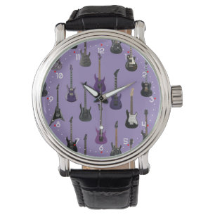 💜 Lila elgitarrer Watch Armbandsur