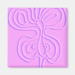 Lila Embossed "Rainbow" Flutterfly Magnet