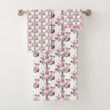 Lila Embroized look Flower Mönster Land