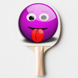 Lila Emoji - Funny Ansikte Pingisracket