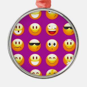 lila emojis julgransprydnad metall