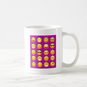 lila emojis kaffemugg