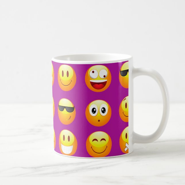 lila emojis kaffemugg (Höger)