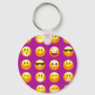lila emojis nyckelring