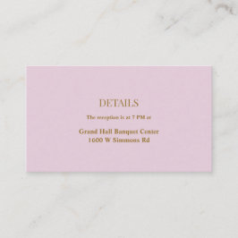 Lila Enkel Bröllopsdetaljer Bifogad Kort
