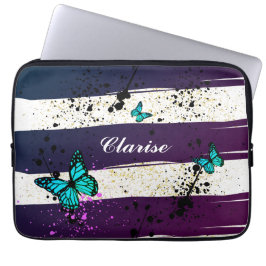 Lila Ephemera vibrant färg art Laptop Fodral