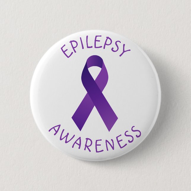 Lila Epilepsy Awareness Ribbon Support Knapp (Framsida)
