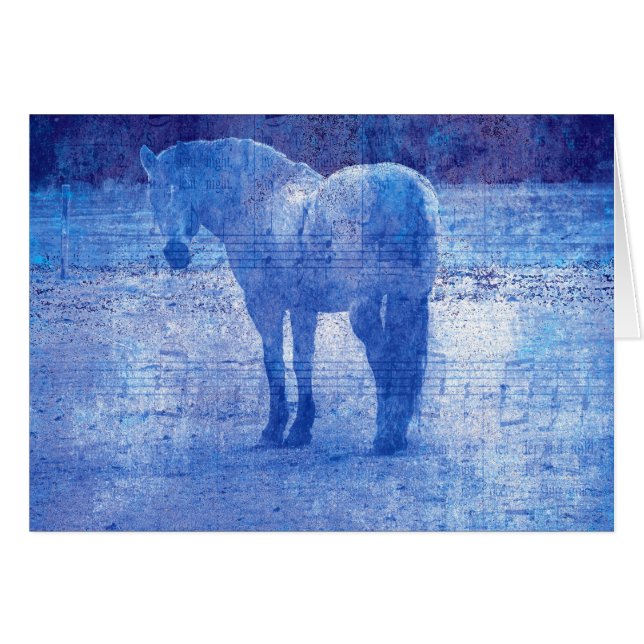 Lila Equine Hälsningskort (Framsidan Horizontal)