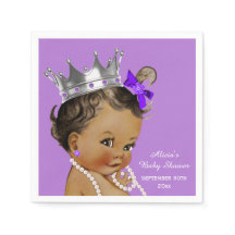 Lila Ethnic Princess Baby Shower Personlig
