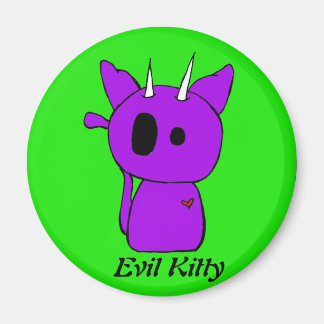 Lila Evil Kattunge Magnet