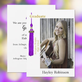 Lila examenshatt examensfoto  meddelande