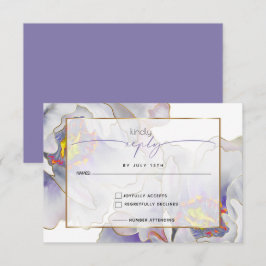 Lila Exotisk Blommigt OSA Kort