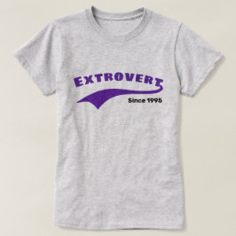 Lila Extrovert Typography Swoboda Anpassningsbar D T Shirt
