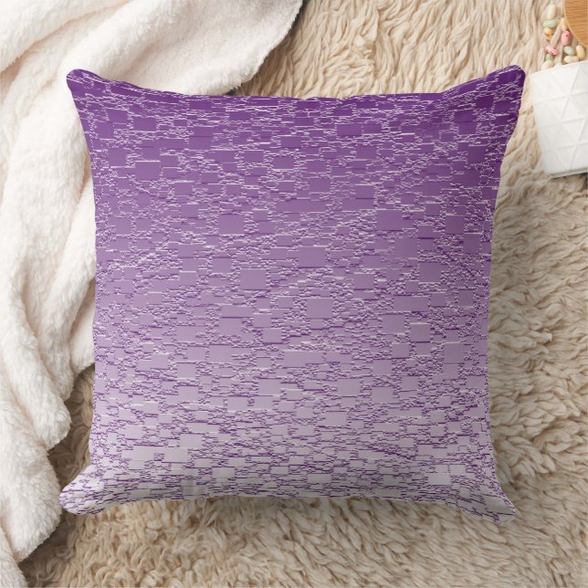 Lila Fade Mini Tile Design Kudde (Filt)