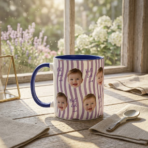 Lila fadersdagspresenter Bästa pappa någonsin kaff Mugg