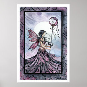 Lila Fairy Art Poster Print by Molly Harrison