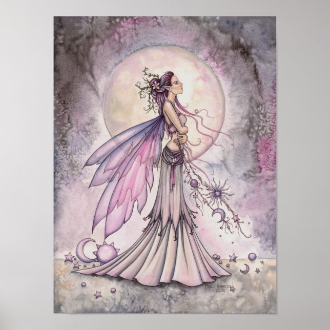 Lila Fairy Fantasy Art Illustration Poster (Framsidan)