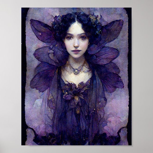 Lila Fairy Fantasy Art Poster (Framsidan)