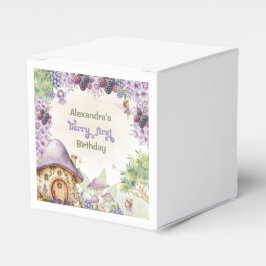 Lila Fairy First Berry Första födelsedag Presentaskar